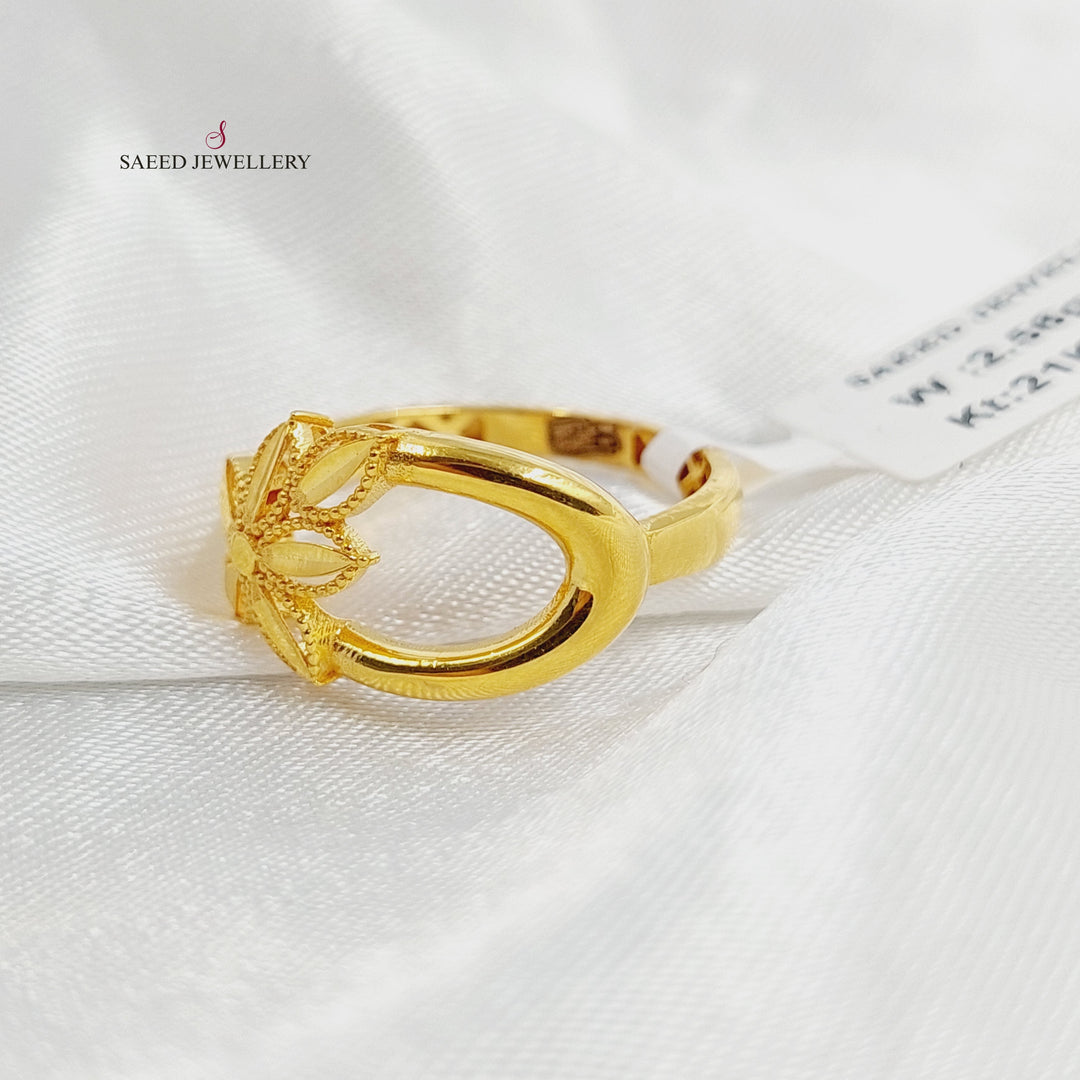 21K Gold Leaf Ring by Saeed Jewelry - Image 3