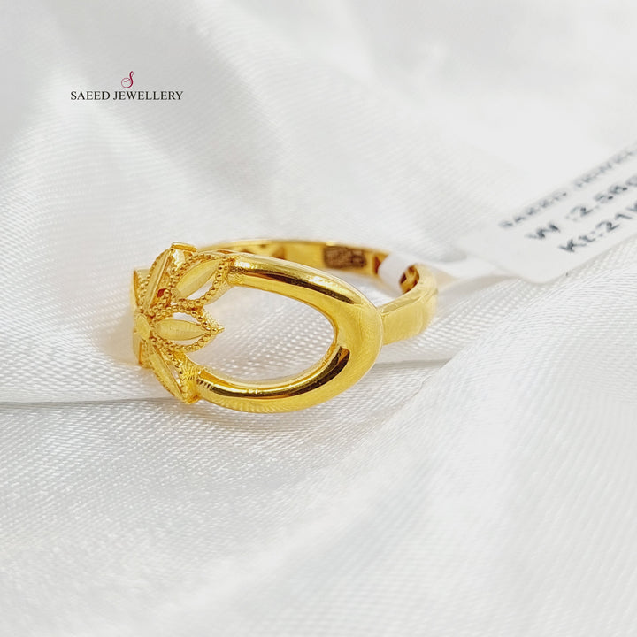 21K Gold Leaf Ring by Saeed Jewelry - Image 3