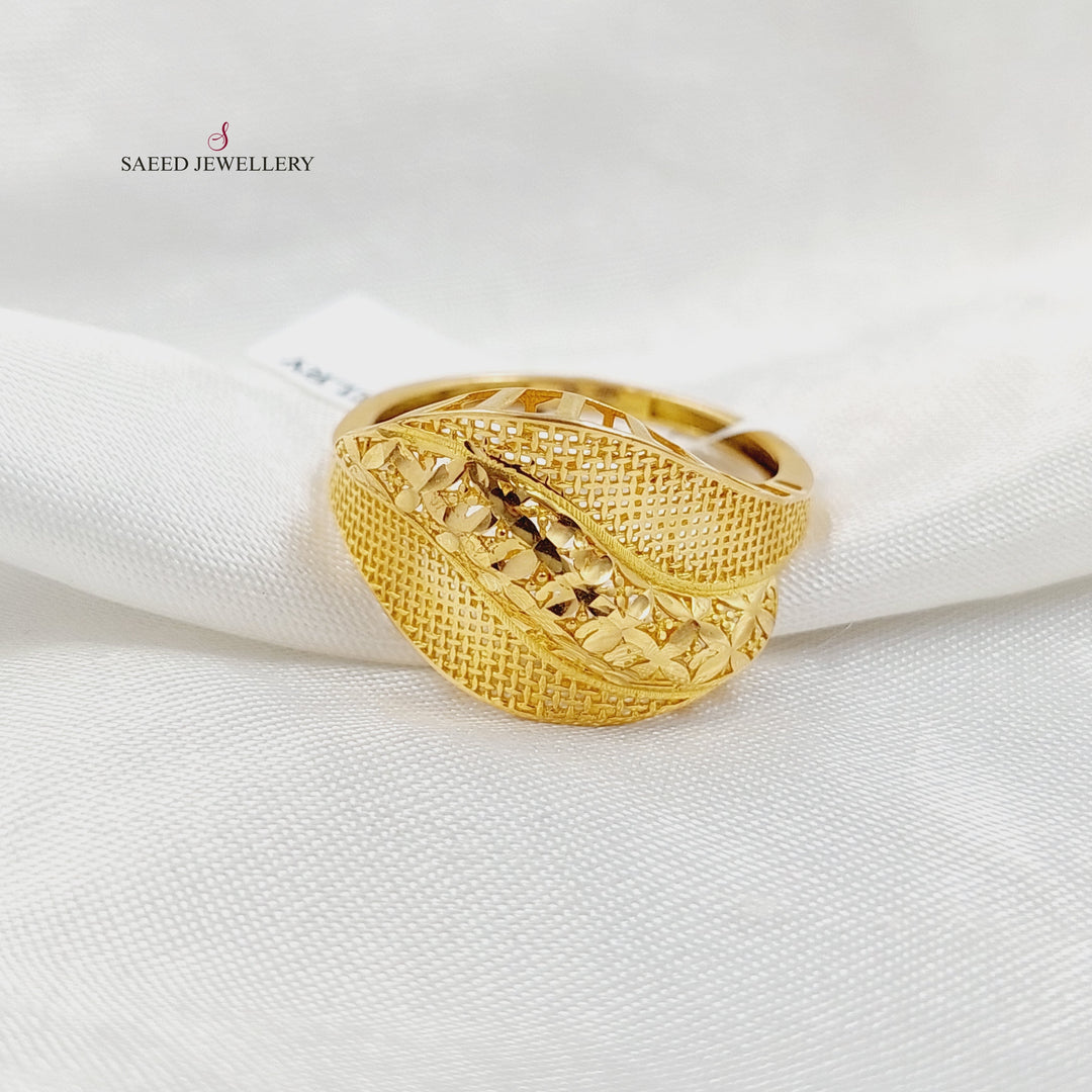 21K Gold Belt Ring by Saeed Jewelry - Image 1