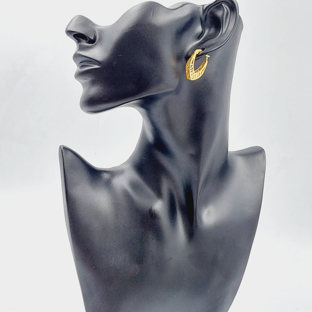 21K Gold Hoop Earrings by Saeed Jewelry - Image 8