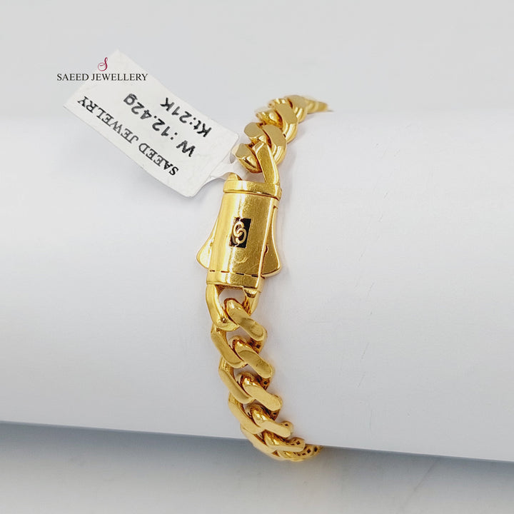 21K اسوارة جنزير اكسترا-مجوهرات الشيخ سعيد-Saeed Jewelry 