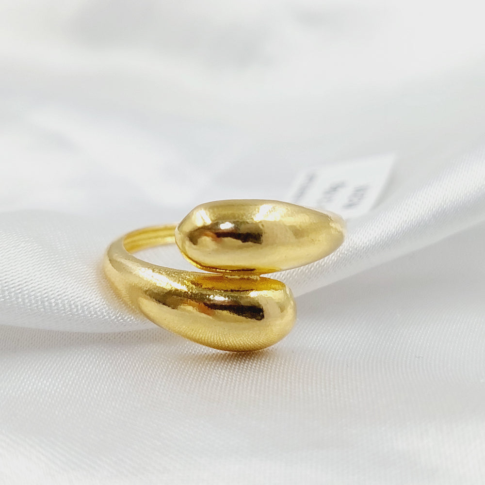 21K خاتم سادة نطاقين-مجوهرات الشيخ سعيد-Saeed Jewelry 