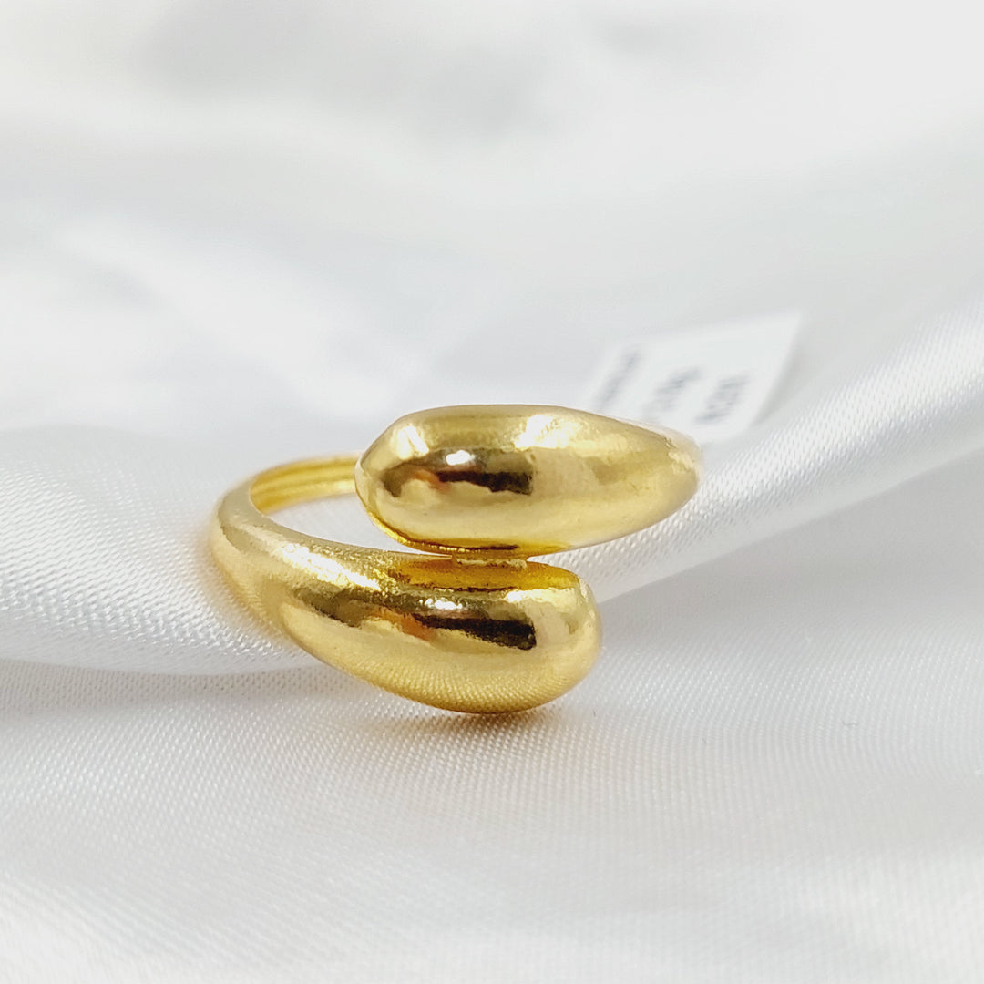 21K خاتم سادة نطاقين-مجوهرات الشيخ سعيد-Saeed Jewelry 