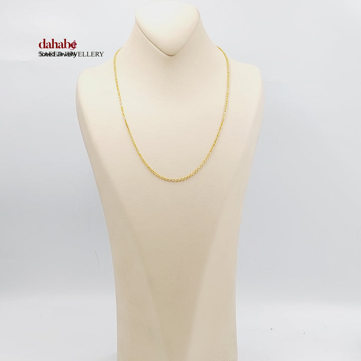 21K Gold 2mm Cable Chain
