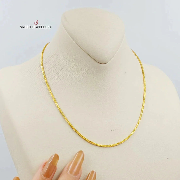 21K Gold 2mm Franco Chain 40cm by Saeed Jewelry - Image 6