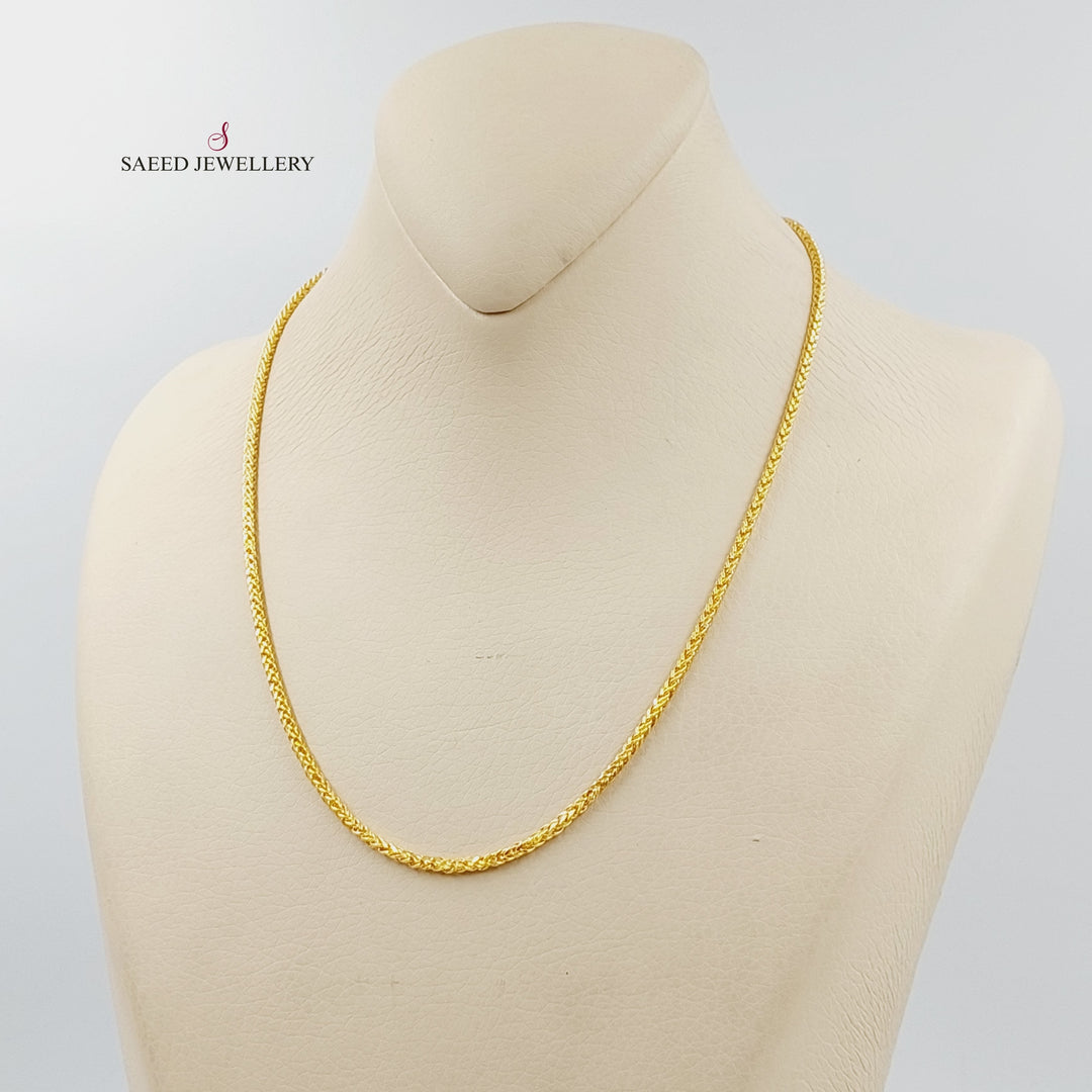 (2mm) Franco Chain 45cm Made Of 21K Yellow Gold by Saeed Jewelry-29825