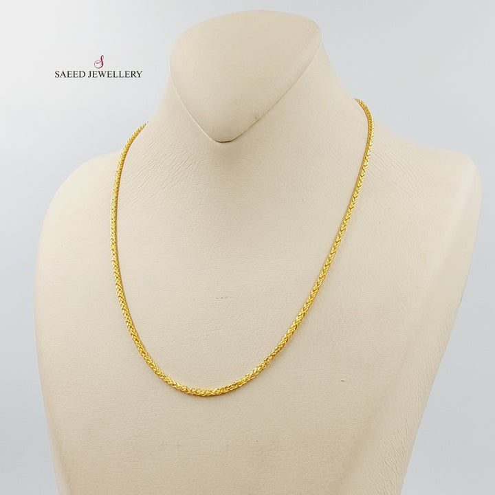 (2mm) Franco Chain 45cm Made Of 21K Yellow Gold by Saeed Jewelry-29825