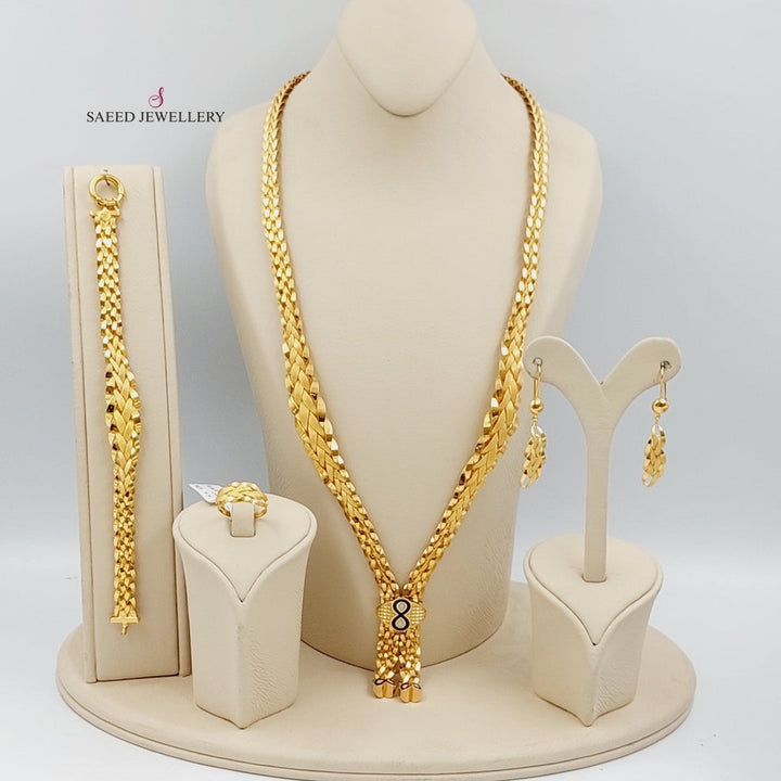 21K Gold Taft Infiniti Set by Saeed Jewelry - Image 18