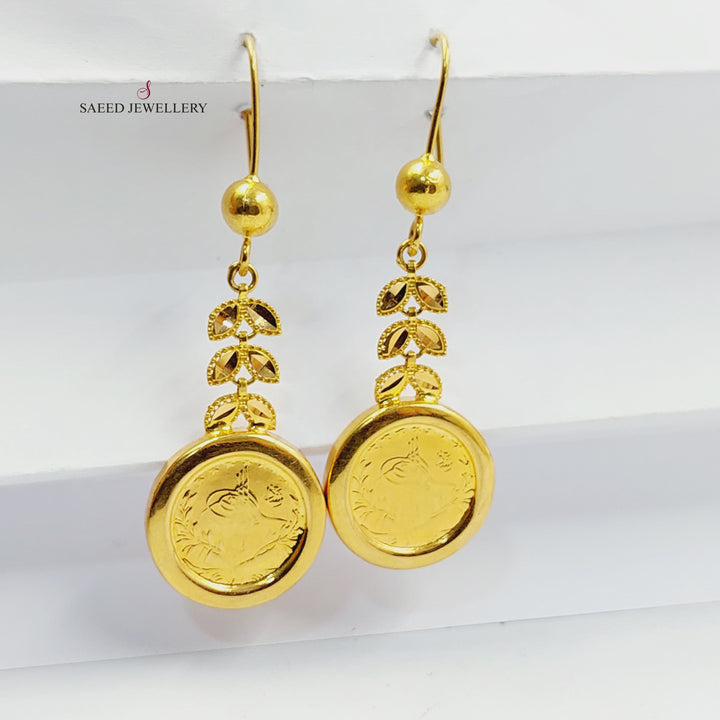 21K Gold Rashadi Earrings by Saeed Jewelry - Image 2