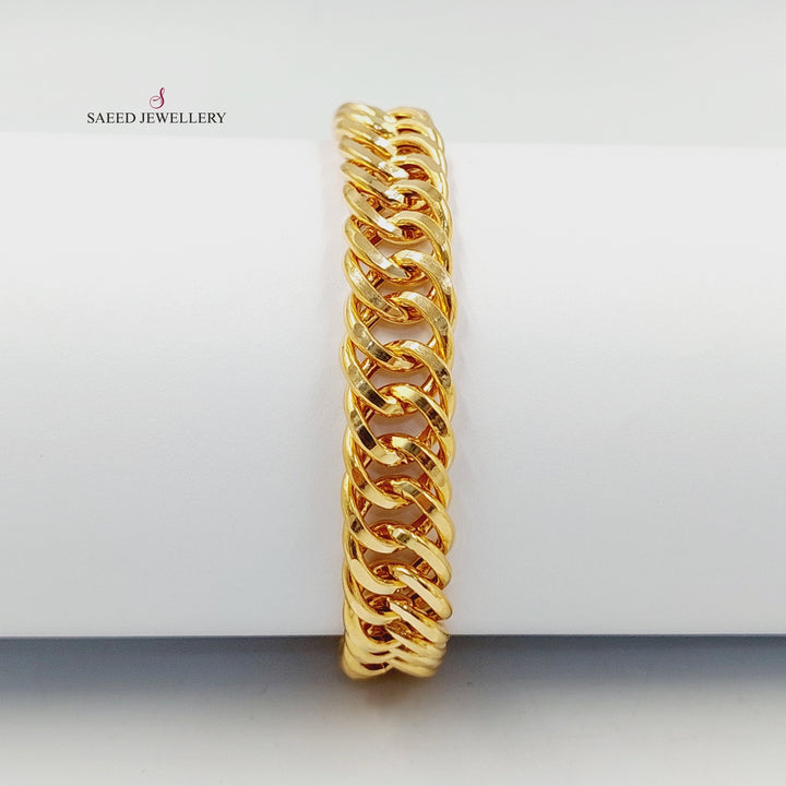 21K Gold Rashadi Links Bracelet by Saeed Jewelry - Image 4