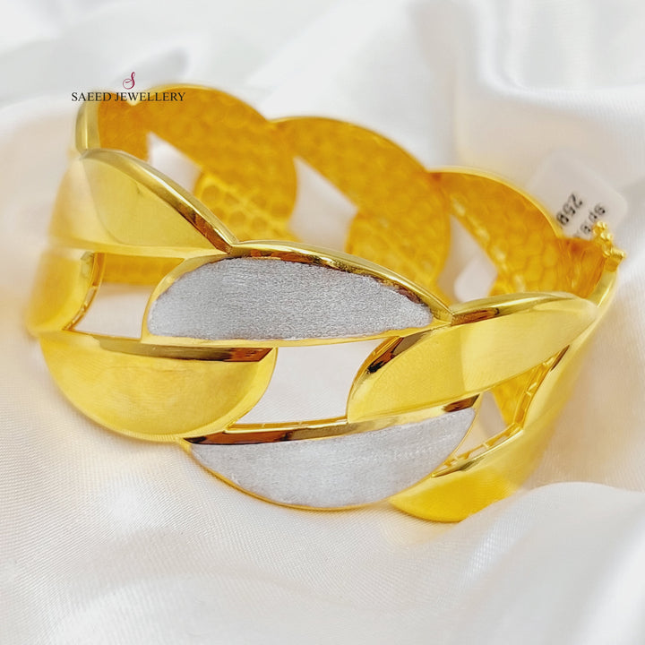 21K Gold Turkish Bangle Bracelet by Saeed Jewelry - Image 11