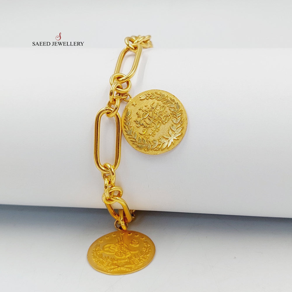 21K Gold Dandash Paperclip Bracelet by Saeed Jewelry - Image 2