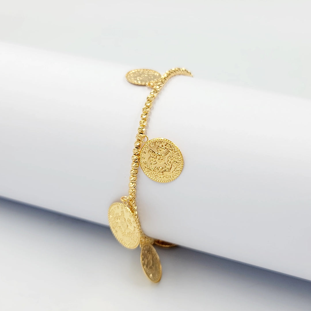 Rashadi Dandash Bracelet Made of 21K Gold by Saeed Jewelry 