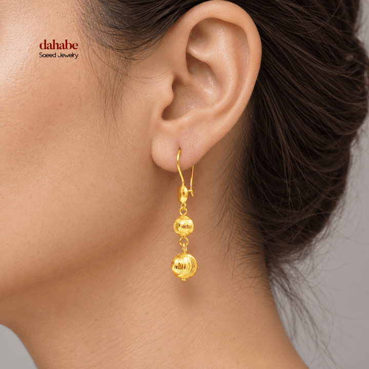21K Gold Ball Earrings