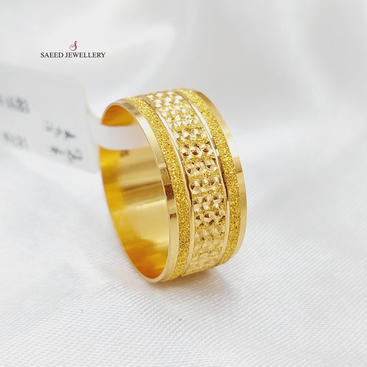 21K Gold CNC Wedding Ring by Saeed Jewelry - Image 7