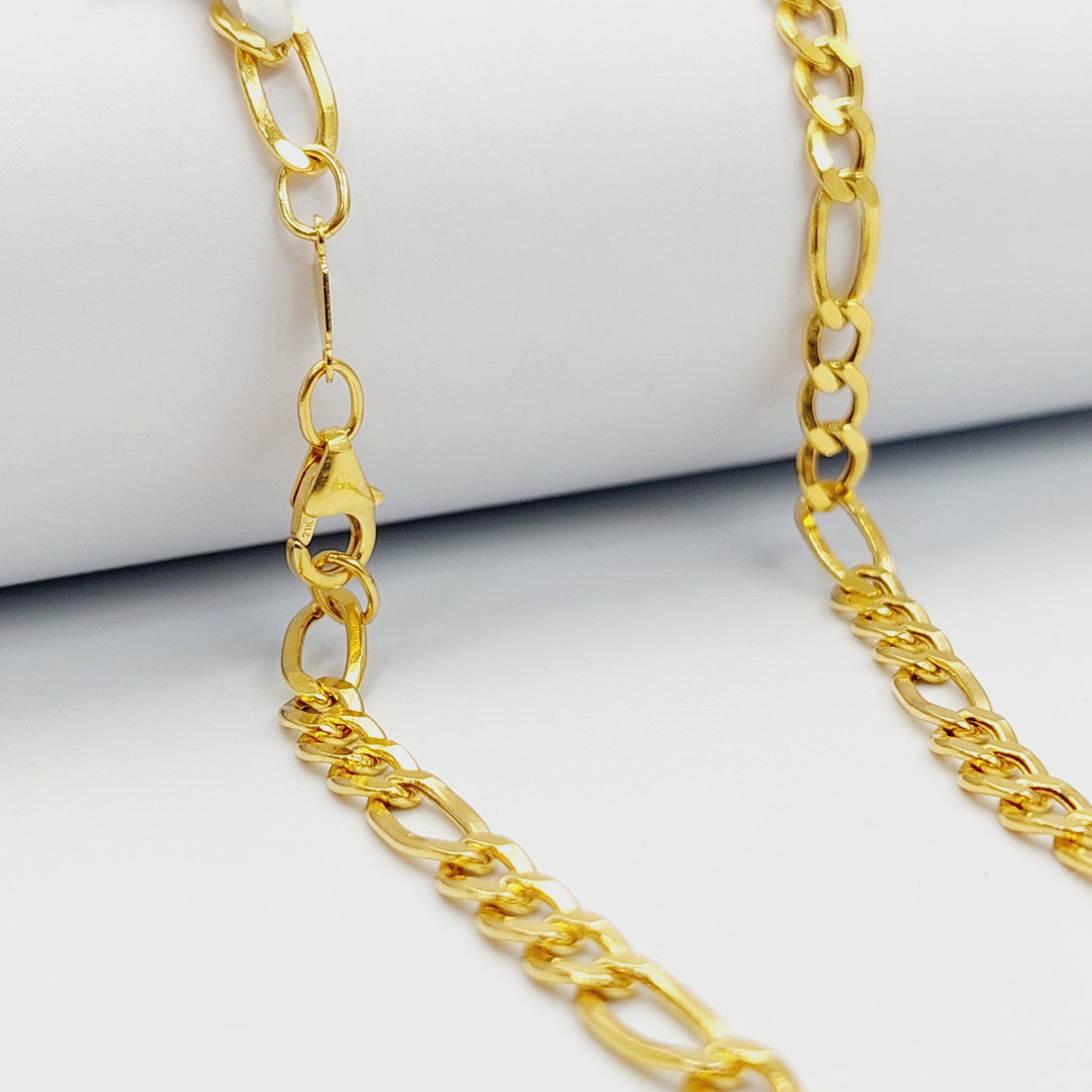 21K سنسال فيجارو 5mm-مجوهرات الشيخ سعيد-Saeed Jewelry 