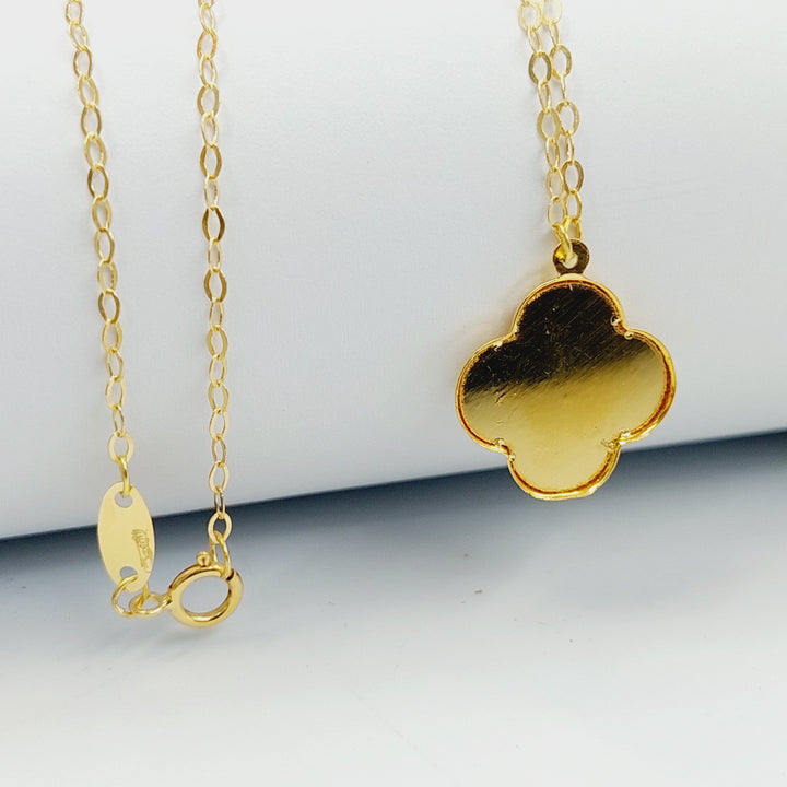 Clover Necklace Made of 18K Gold by Saeed Jewelry 