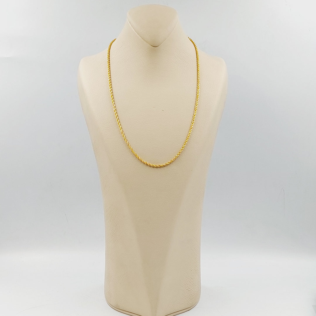 21K Gold 3mm Rope Chain by Saeed Jewelry - Image 29