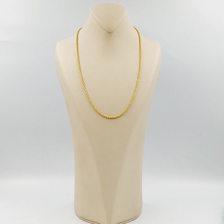 21K Gold 3mm Rope Chain by Saeed Jewelry - Image 29