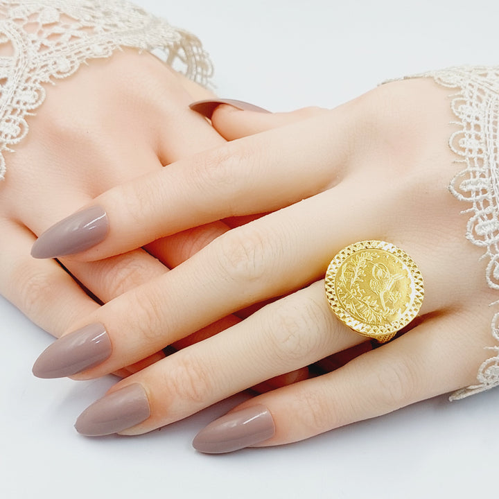 21K Gold English Ring by Saeed Jewelry - Image 8