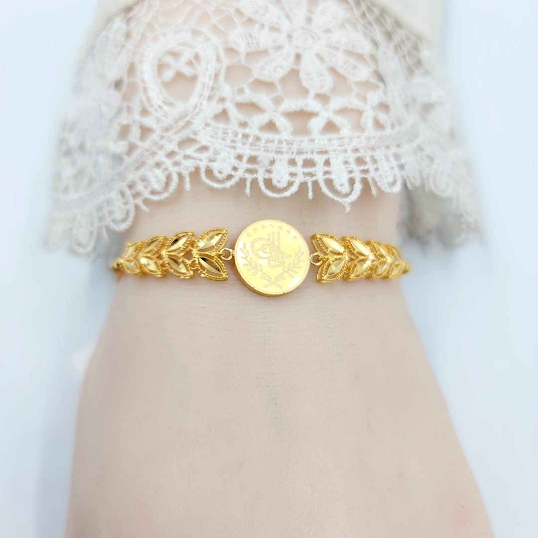 Rashadi Spike Bracelet Made of 21K Gold by Saeed Jewelry 