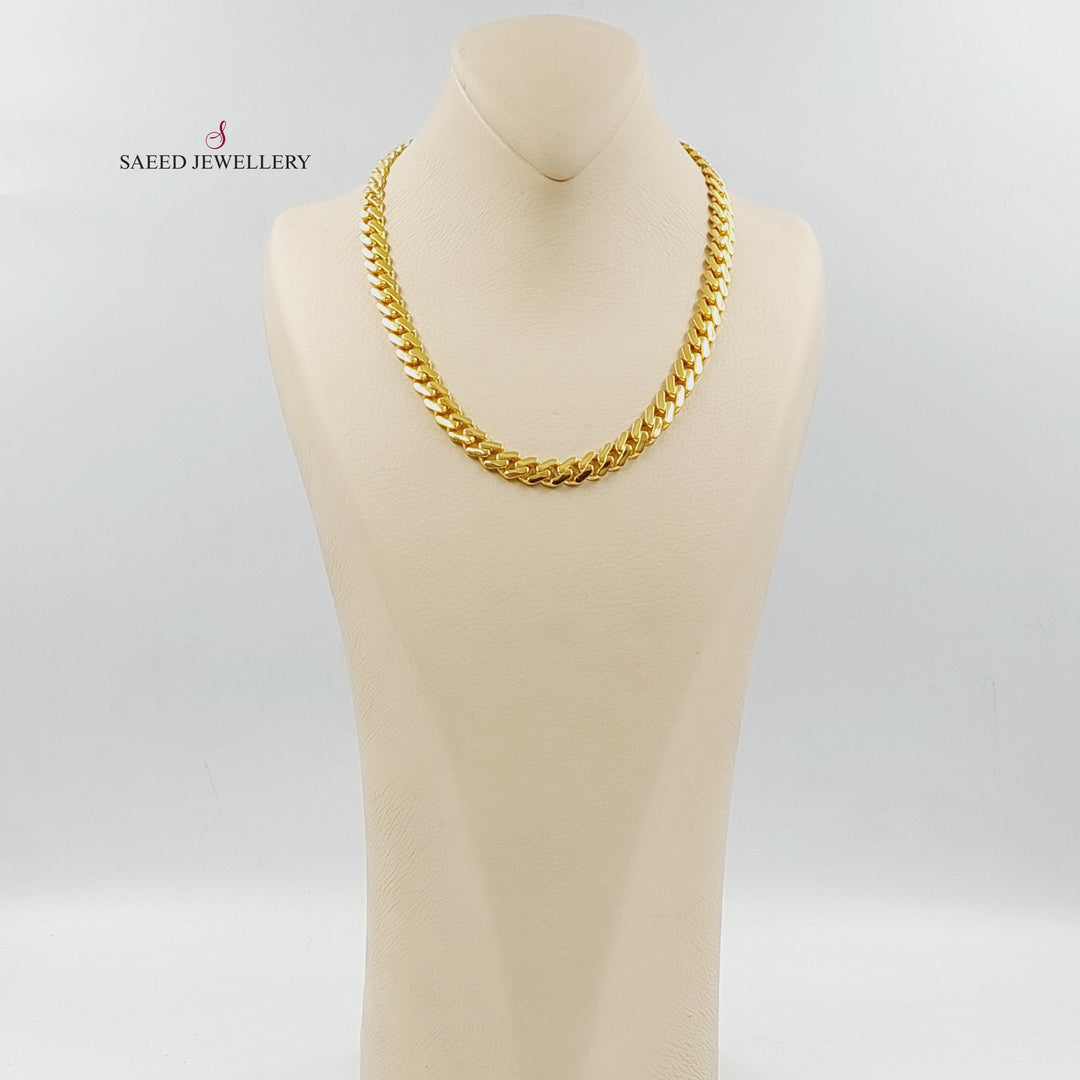 21K Gold Deluxe Cuban Links Necklace by Saeed Jewelry - Image 3