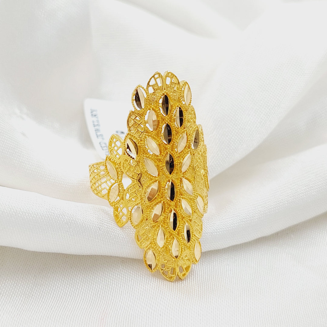 21K Gold Leaf Ring by Saeed Jewelry - Image 5