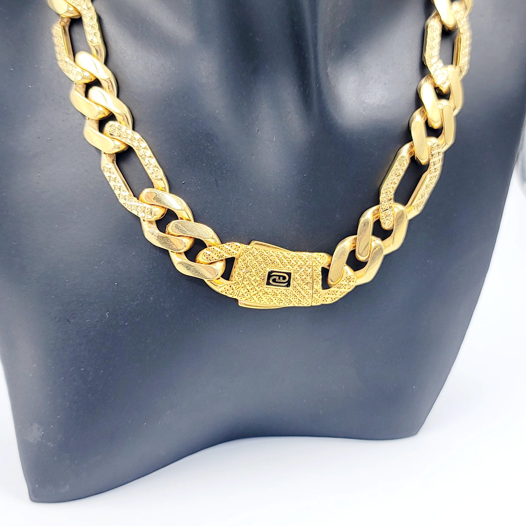 Deluxe Cuban Links Necklace Made of 21K Gold by Saeed Jewelry 