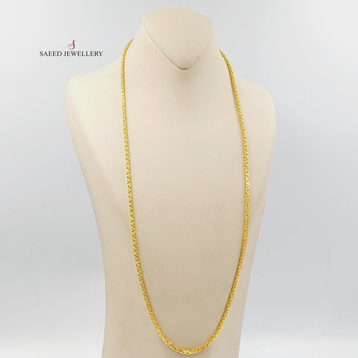 (3mm) Franco Chain 70cm Made Of 21K Yellow Gold by Saeed Jewelry-29981