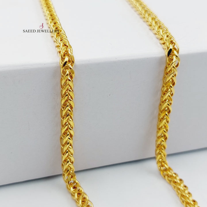 21K Gold 3mm Franco Chain 70cm by Saeed Jewelry - Image 1