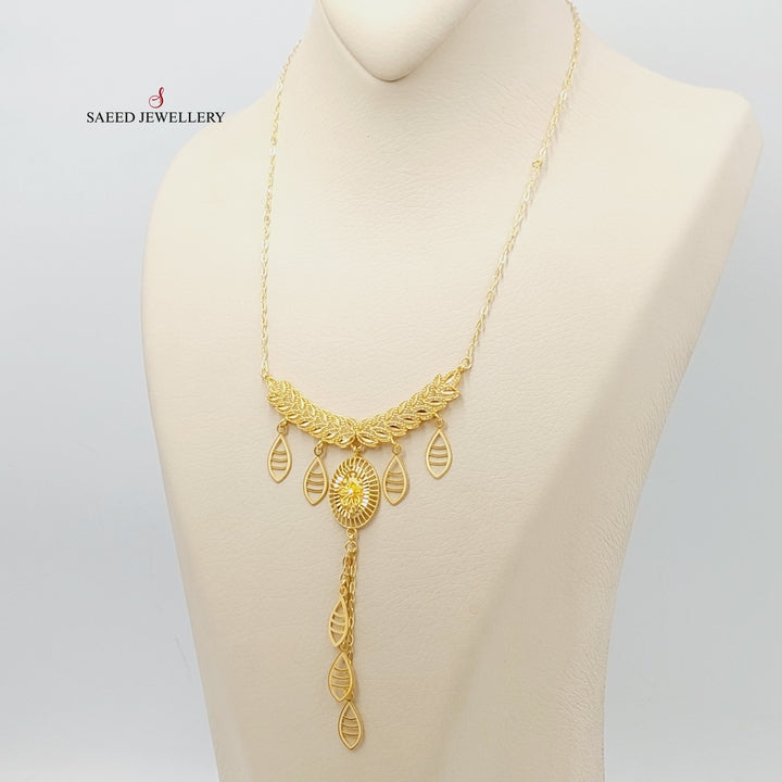 21K Gold Leaf Necklace by Saeed Jewelry - Image 10