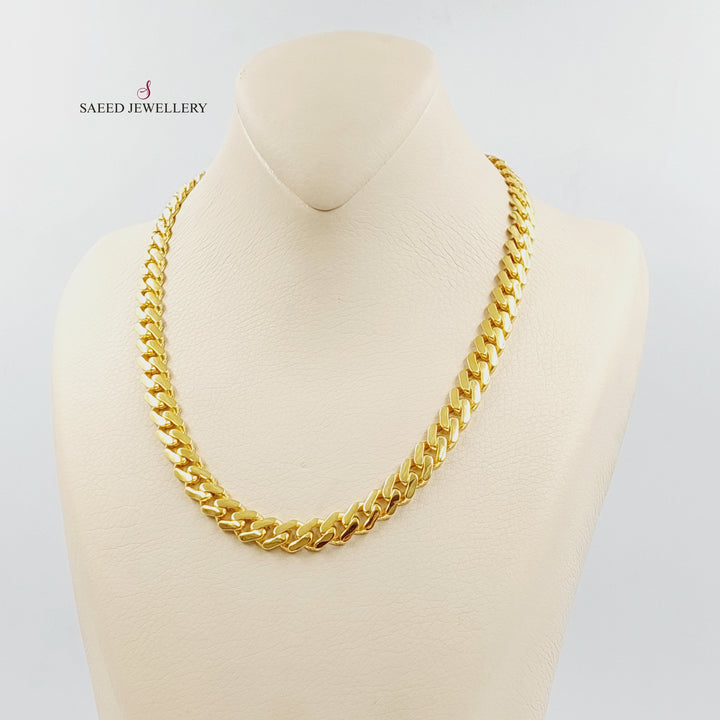 21K Gold Deluxe Cuban Links Necklace by Saeed Jewelry - Image 6