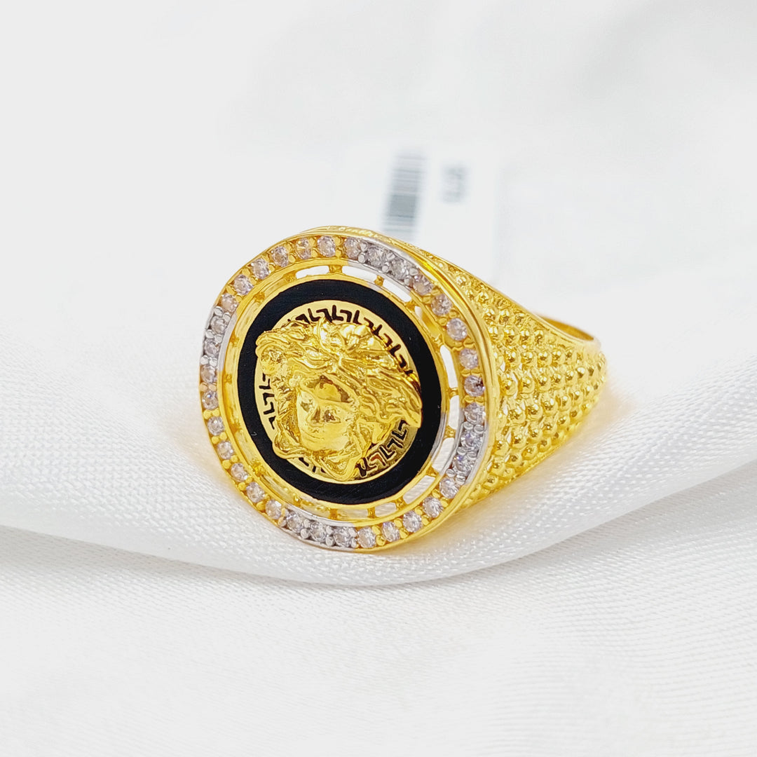 21K Gold Virna Zirconia Ring by Saeed Jewelry - Image 9