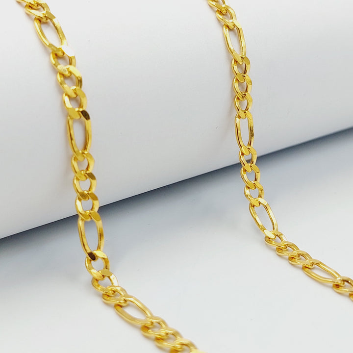 21K سنسال فيجارو 4mm-مجوهرات الشيخ سعيد-Saeed Jewelry 