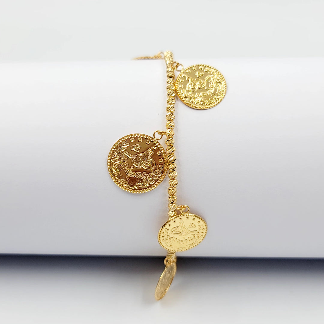 Rashadi Dandash Bracelet Made of 21K Gold by Saeed Jewelry 
