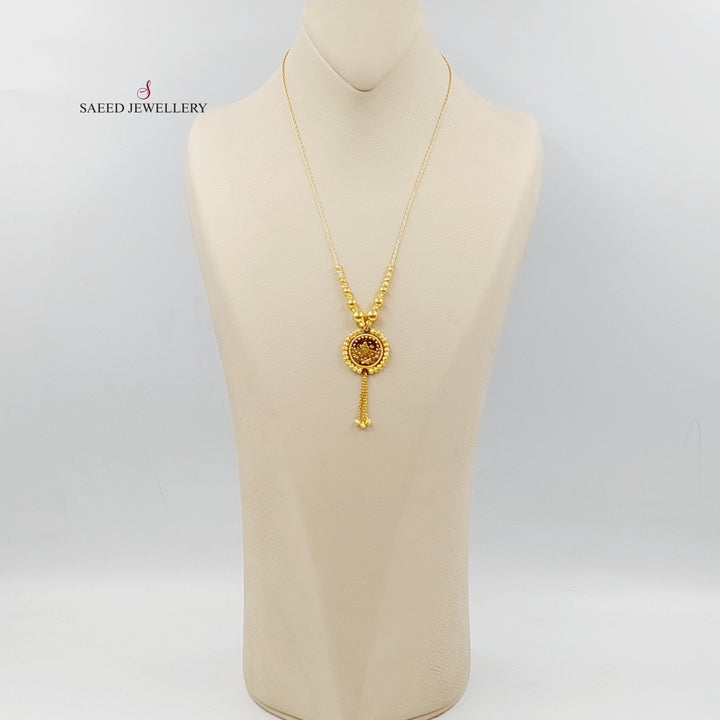 21K Gold Deluxe Rashadi Necklace by Saeed Jewelry - Image 4