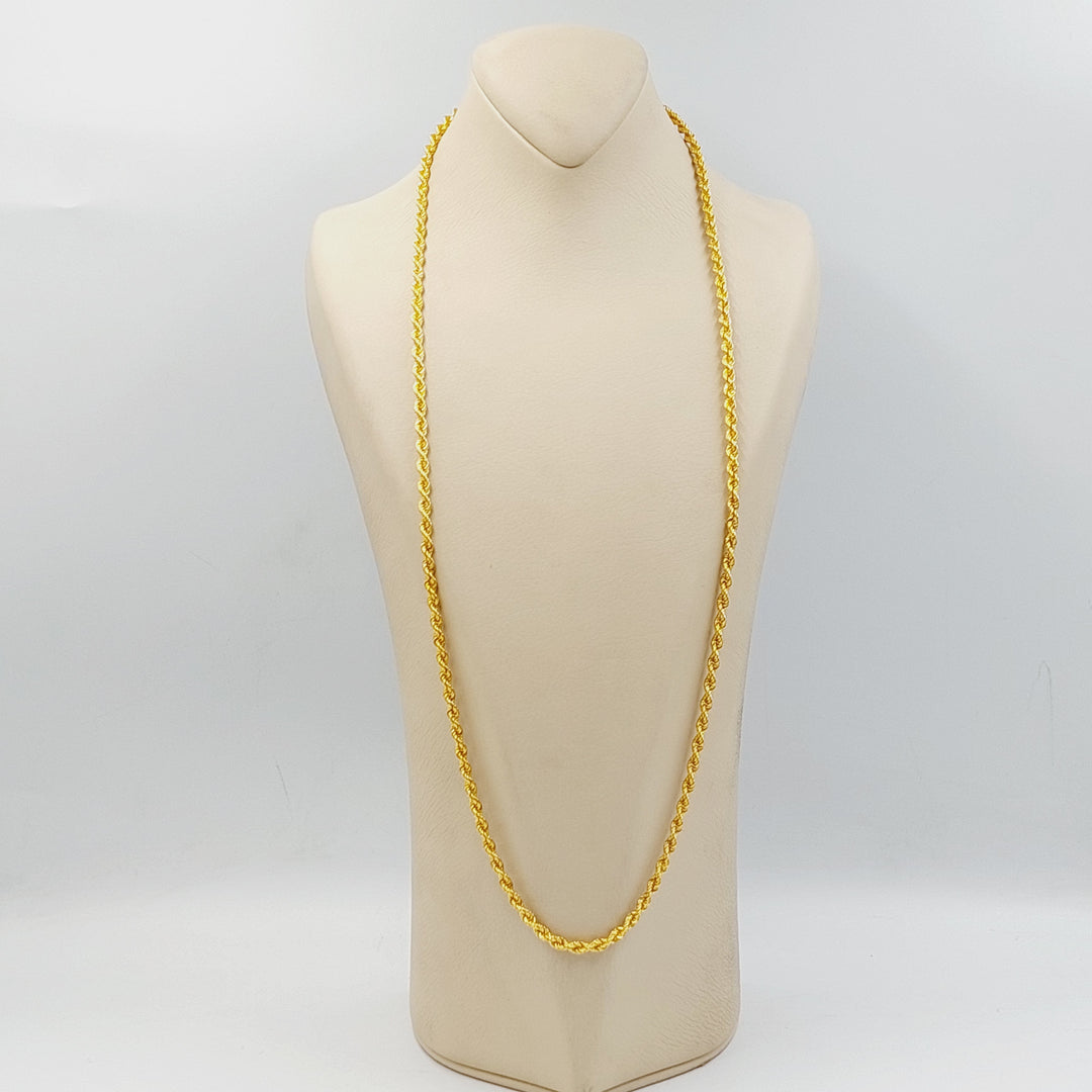 (4.5mm) Rope Chain Made Of 21K Yellow Gold by Saeed Jewelry-28949