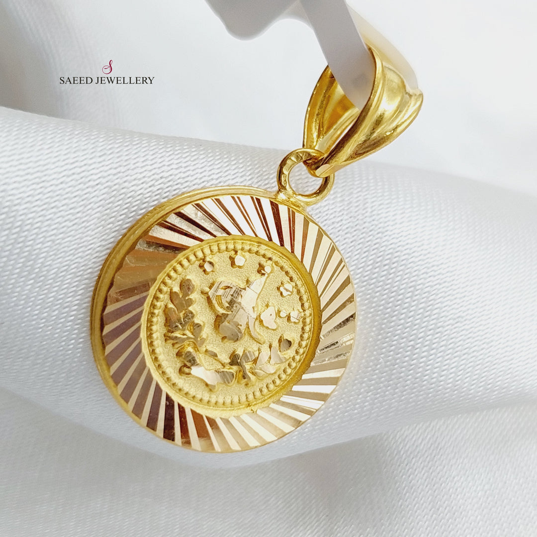 21K Gold Rashadi Pendant by Saeed Jewelry - Image 6