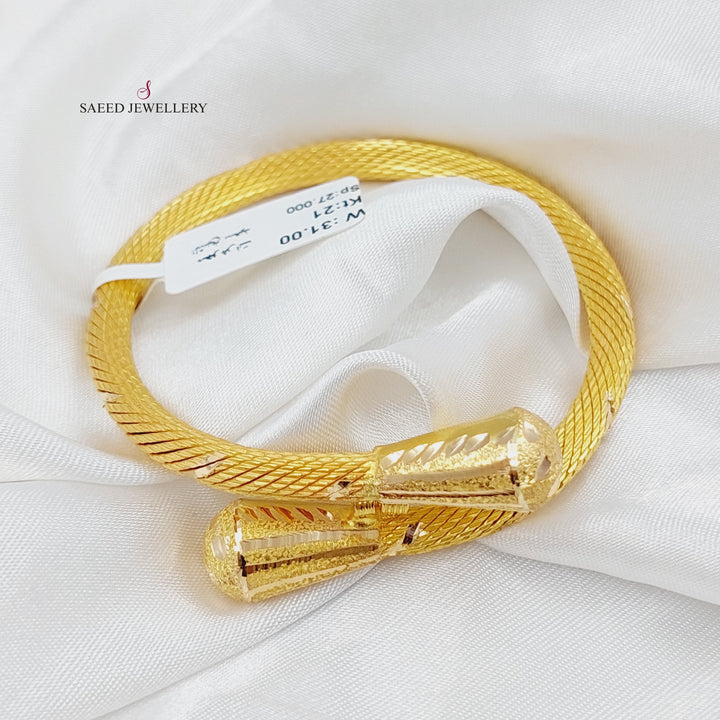 21K Gold Twisted Bracelet by Saeed Jewelry - Image 10