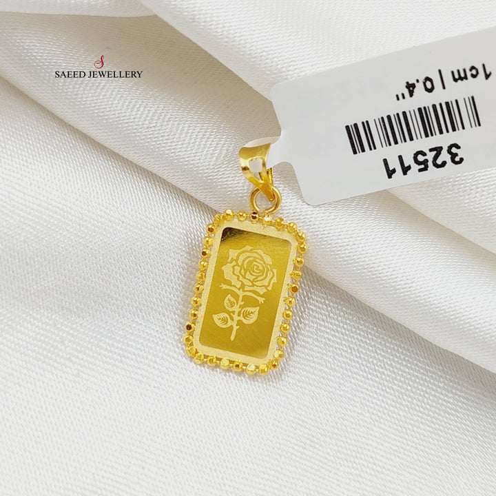 21K Gold Balls Pendant by Saeed Jewelry - Image 3