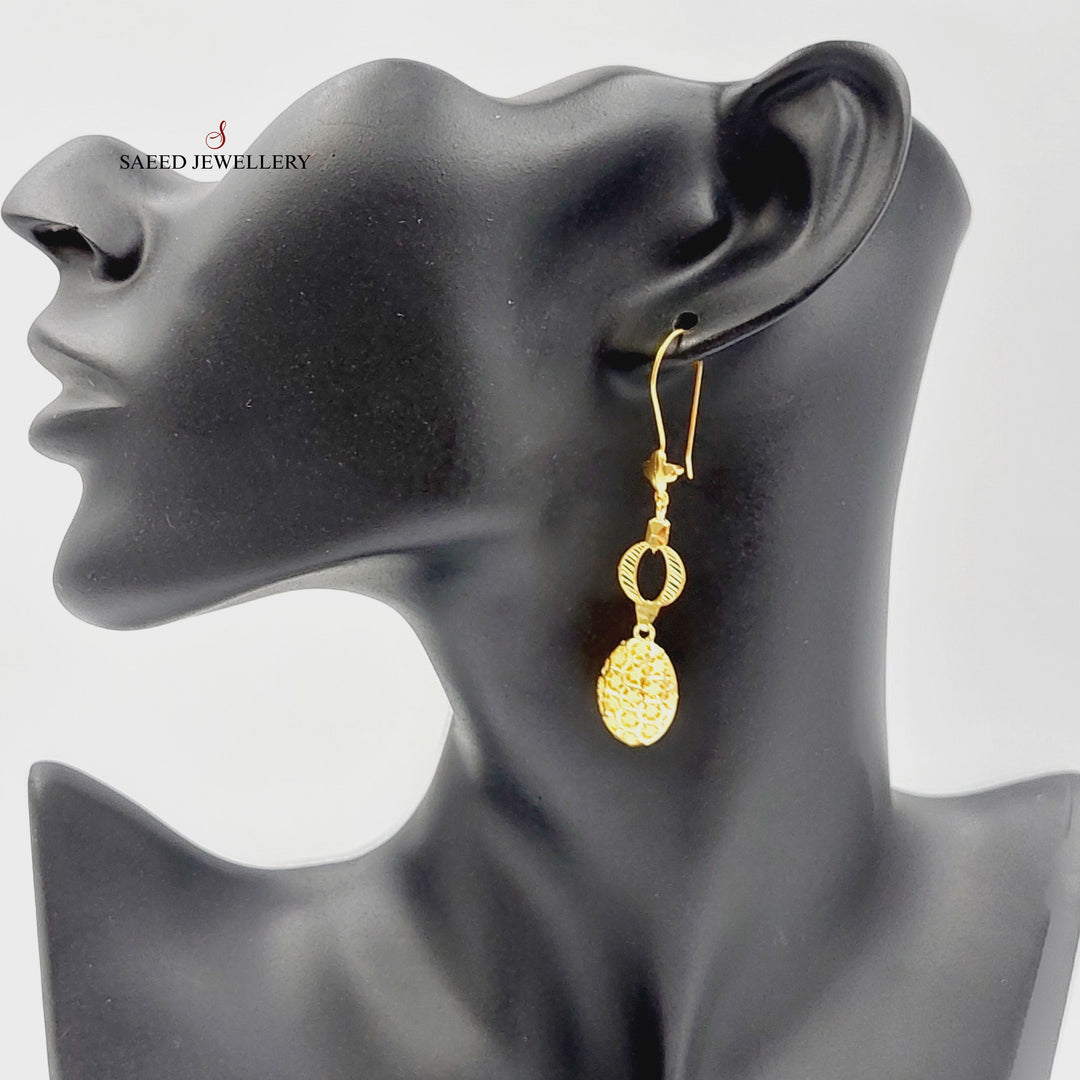 21K حلق تركي اكسترا-مجوهرات الشيخ سعيد-Saeed Jewelry 