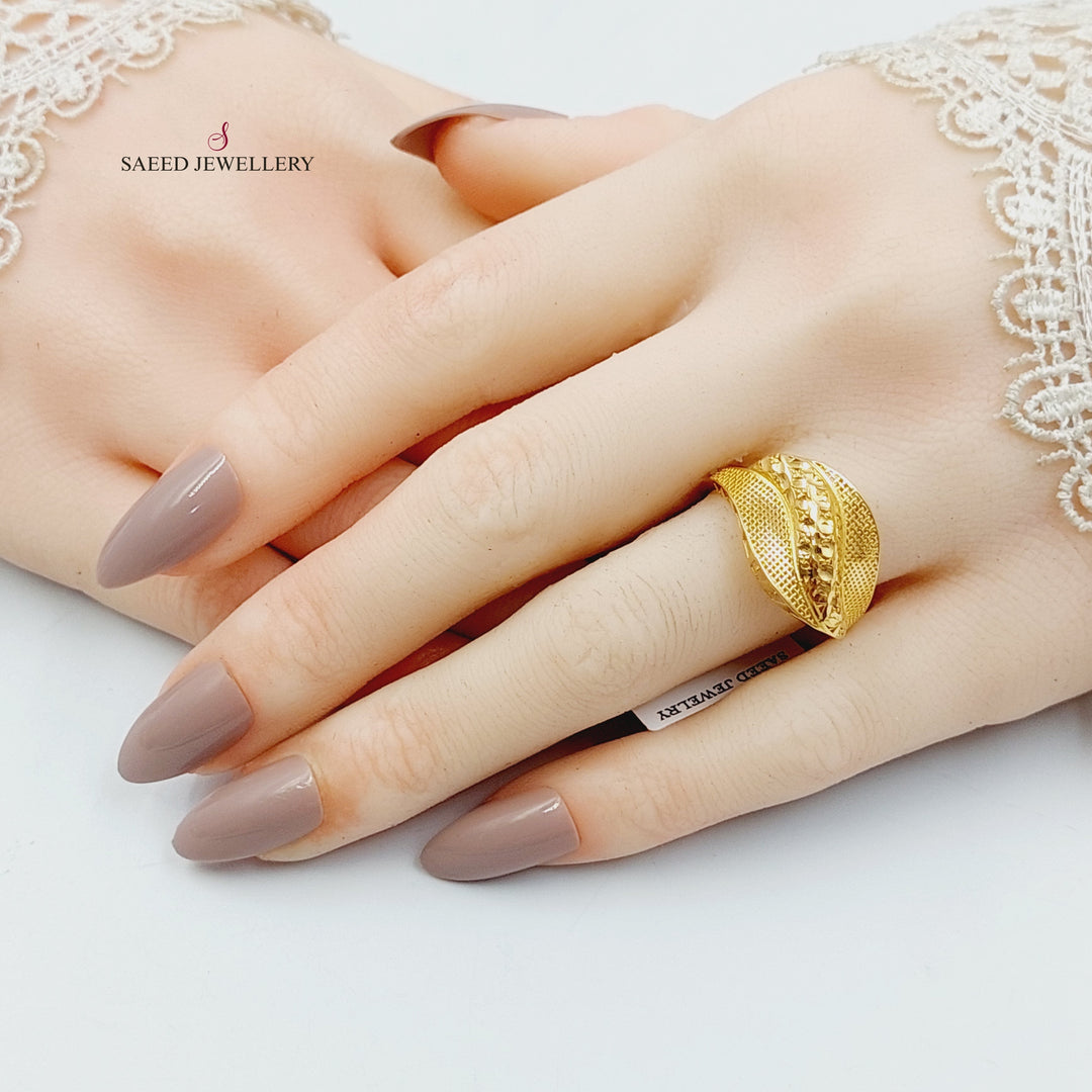 21K Gold Belt Ring by Saeed Jewelry - Image 4