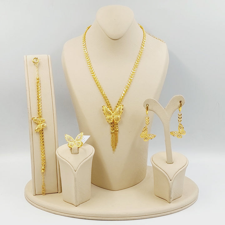 21K Gold Deluxe Butterfly Set by Saeed Jewelry - Image 6