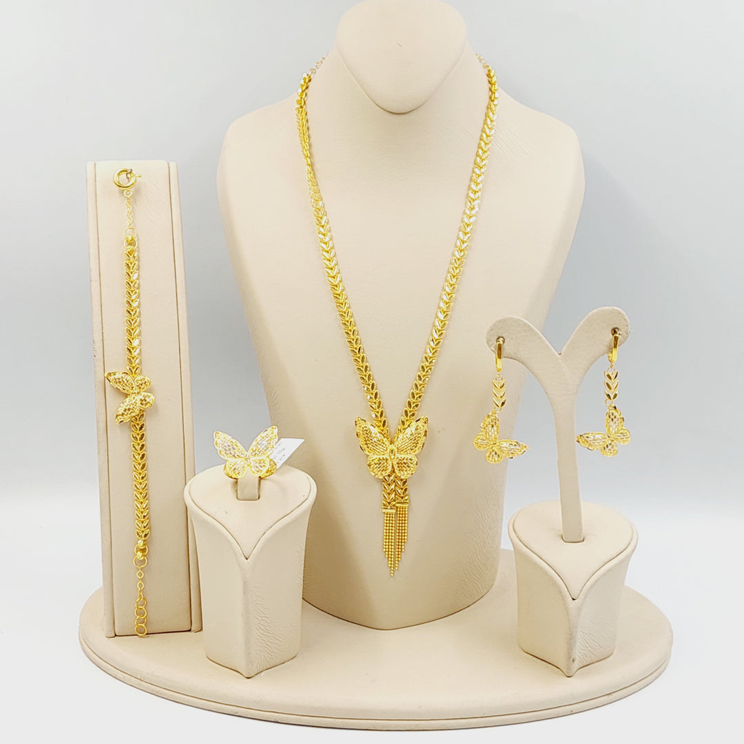 21K Gold Deluxe Butterfly Set by Saeed Jewelry - Image 5