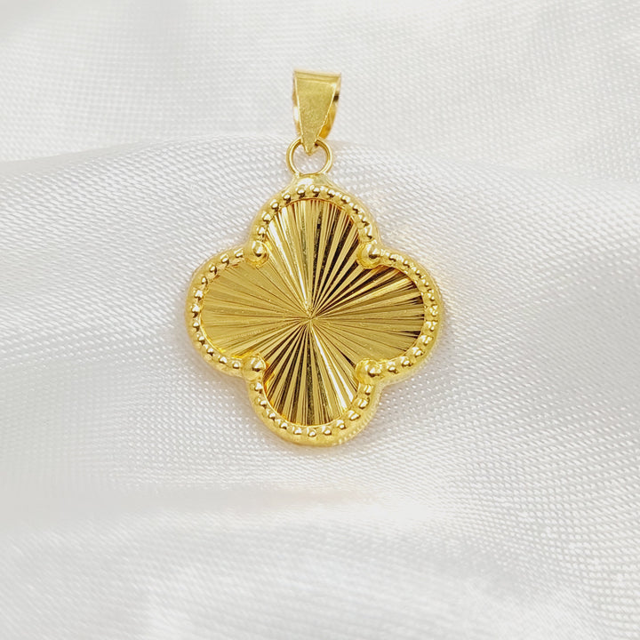 Clover Pendant Made of 18K Gold by Saeed Jewelry 