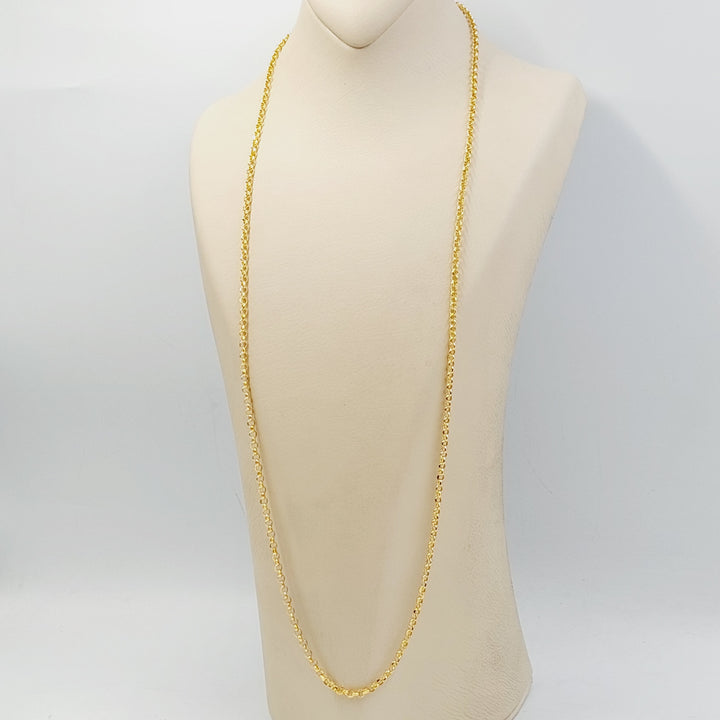(4mm) Cable Link Chain Made Of 21K Yellow Gold by Saeed Jewelry-28136