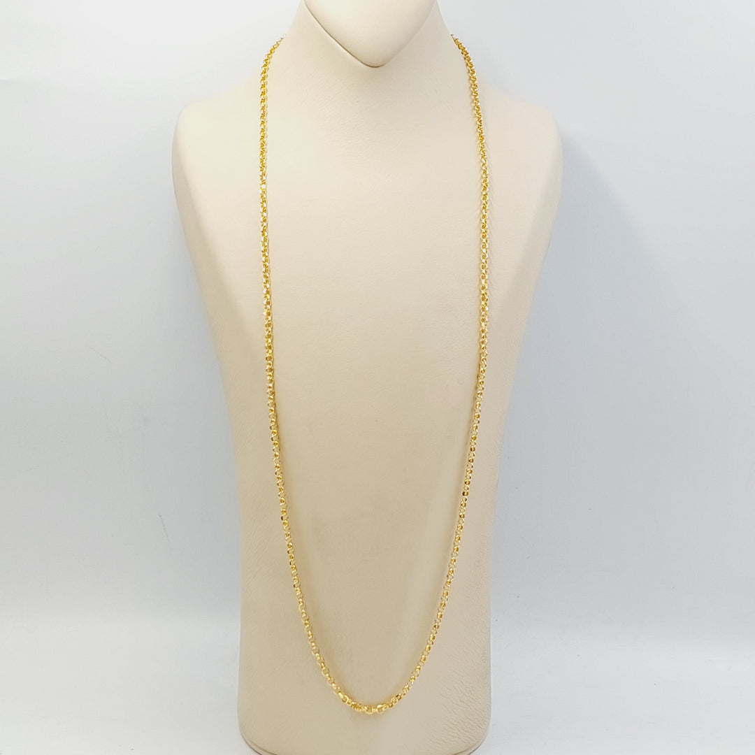 (4mm) Cable Link Chain Made Of 21K Yellow Gold by Saeed Jewelry-28136