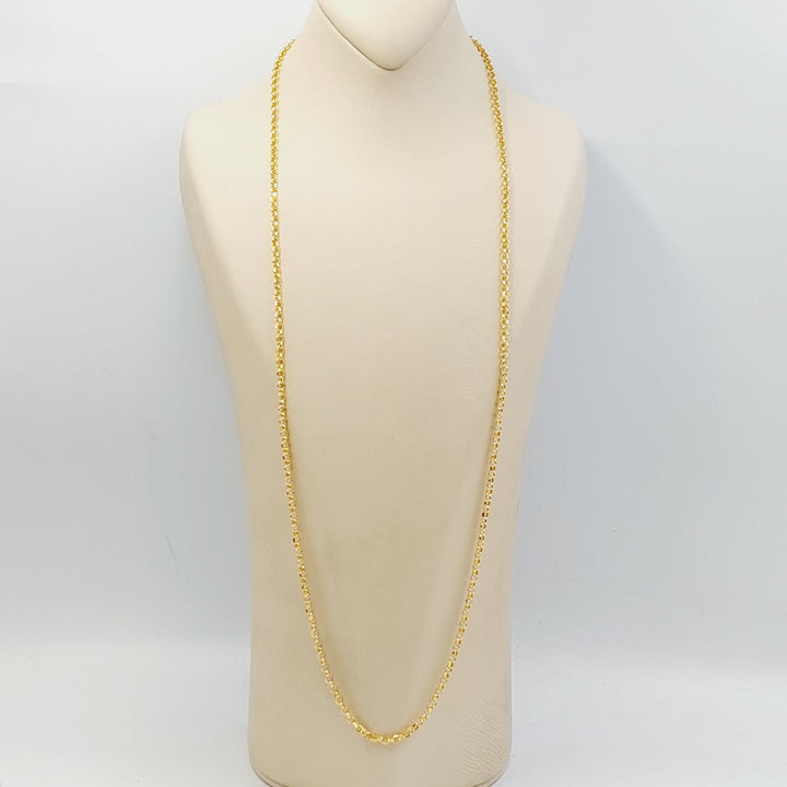 (4mm) Cable Link Chain Made Of 21K Yellow Gold by Saeed Jewelry-28136