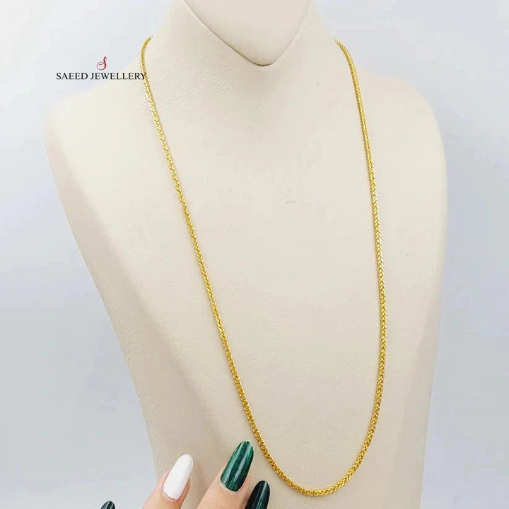 21K Gold 4mm Franco Chain 60cm by Saeed Jewelry - Image 3