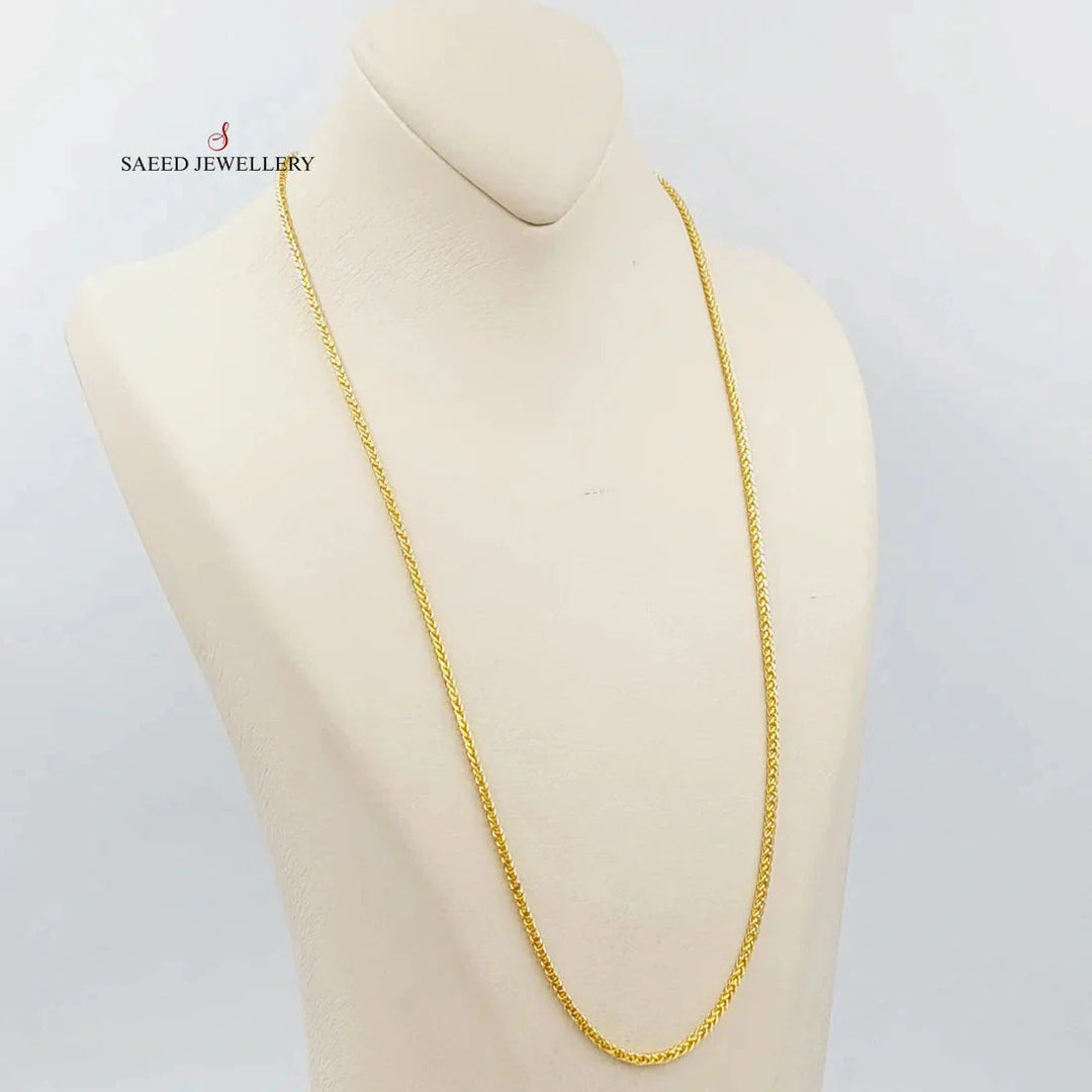 21K Gold 4mm Franco Chain 60cm by Saeed Jewelry - Image 1